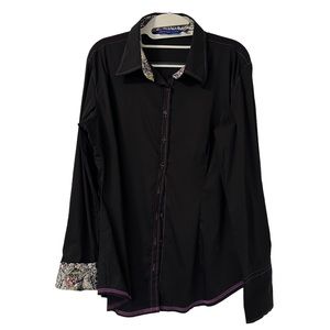 Georg Roth Los Angeles Women's Buttondown‎ Top Blouse Flip Cuff Size L